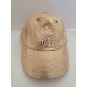 Walt Disney World Women's Rose Gold Metallic Mickey Mouse Hat One Size